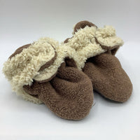 Size 12m: Zutano Beige/Brown Fleece Booties