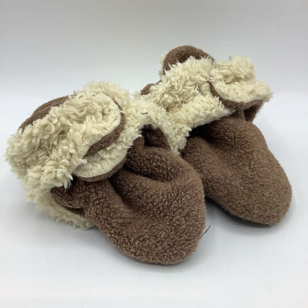 Size 12m: Zutano Beige/Brown Fleece Booties