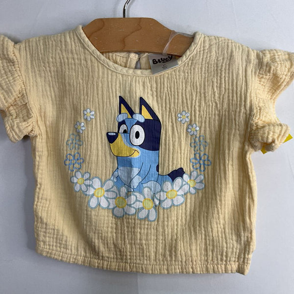 Size 2: Bluey Yellow Ruffle Sleeve Blouse