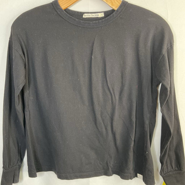 Size 8-9: Petits Vilains Black Long Sleeve Shirt