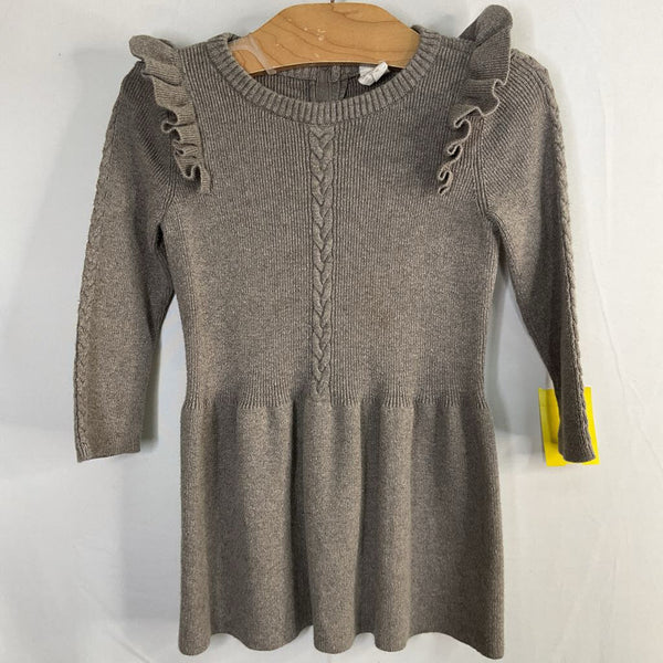 Size 18m: H&M Gray Ruffle Trim Long Sleeve Sweater Dress