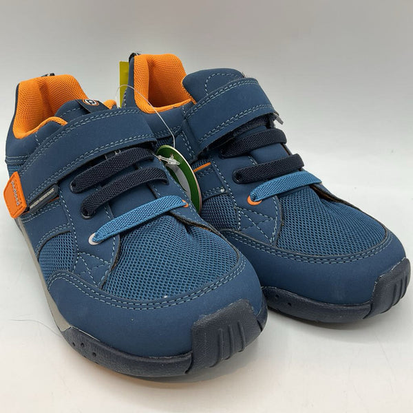 Size 1.5-2Y: Pediped Blue/Orange Trim Velcro Sneakers NEW w/ Tags