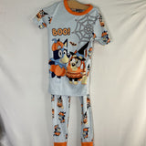 Size 7: Bluey Blue/Orange Halloween 2pc PJs