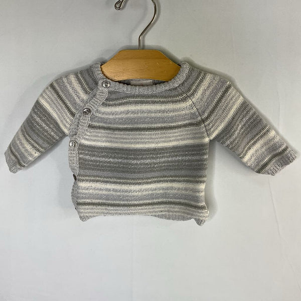 Size 3m: CuddlDuds Gray Striped Sweater