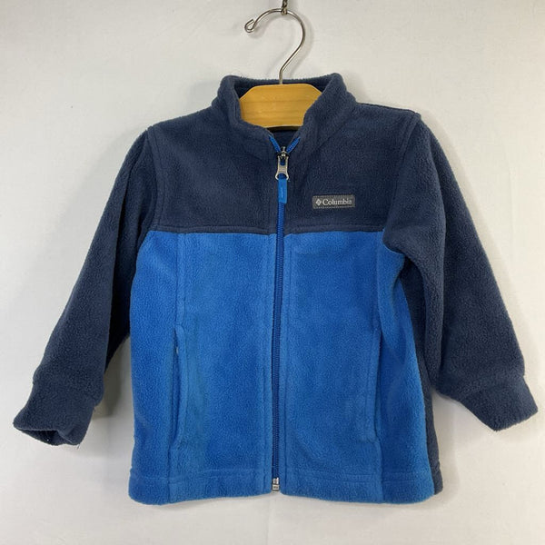 Size 12-18m: Columbia Two Tone Blue Fleece Zip Coat