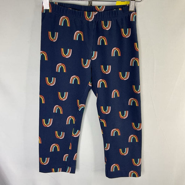Size 10 (140): Hanna Andersson Navy/Rainbows Cropped Leggings