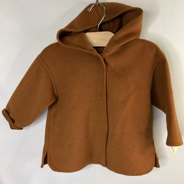 Size 12-18m: Zara Brown Wool Blend Snap-Up Jacket