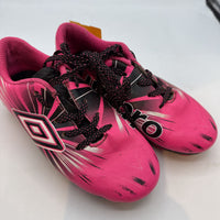 Size 11: Umbro Pink/Black Lace-Up Soccer Cleats