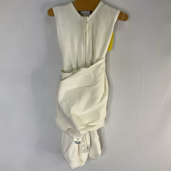 Size NB 0-3m: Halo White Swaddle Sleepsack