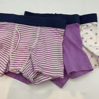 Size 4-5: Primary White/Multi Striped 3pr Boxer Briefs