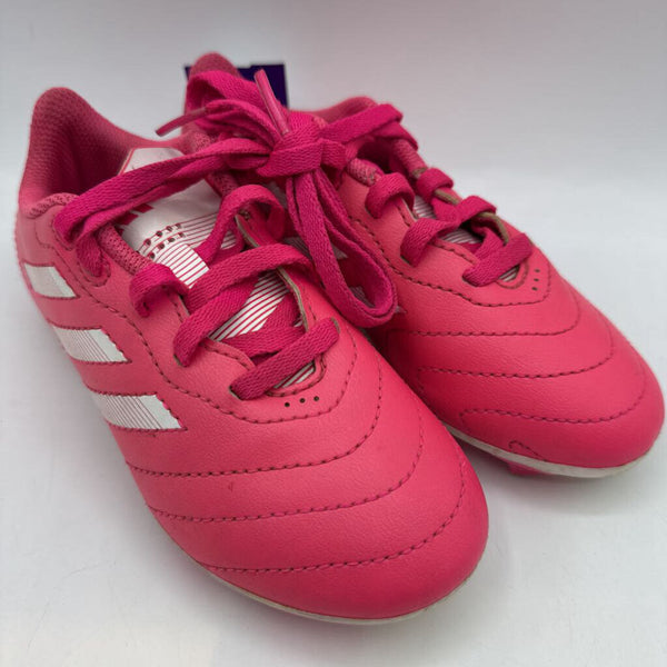 Size 12: Adidas Pink/White Lace-Up Soccer Cleats