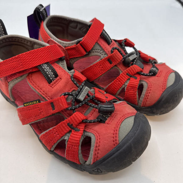 Size 12: Keen Red/Grey Velcro/Toggle Sandals