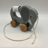 Gray Pull Along Elephant