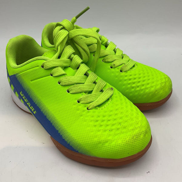 Size 9: Vizari Neon Green/Blue Lace-Up Turf Cleats