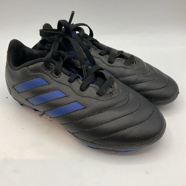 Size 11: Adidas Black/Blue Lace-Up Soccer Cleats