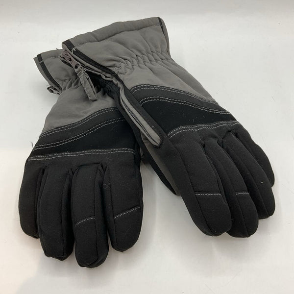 Size Youth L/XL: Black/Gray Snow Gloves