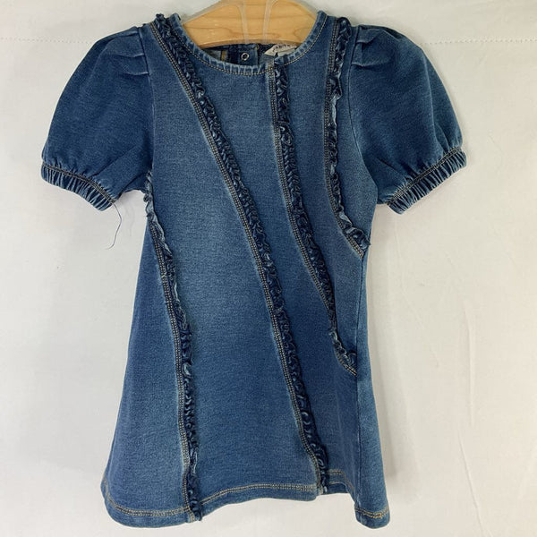 Siz 2: Habitual Blue Ruffle Trim Denim Dress