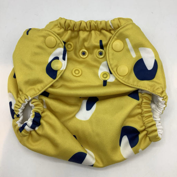 Size 1 (7-17lb): Esembly Yellow/BluePrint Diaper Cover