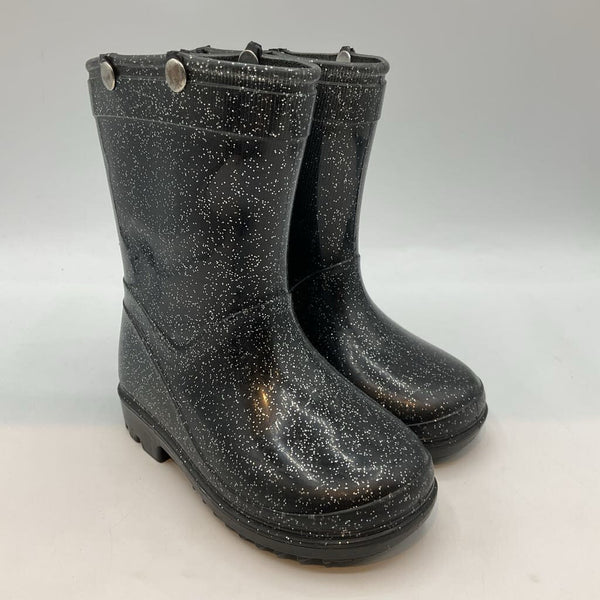 Size 6: Black Sparkle Rain Boots REDUCED