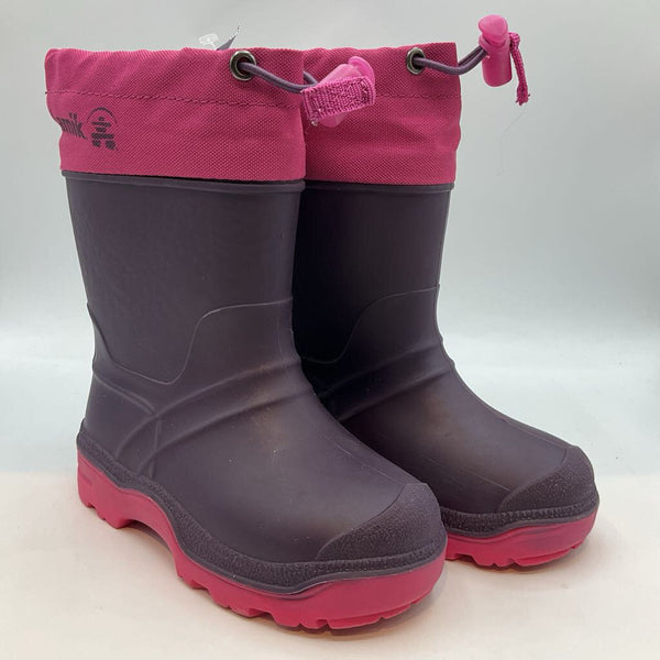 Size 9: Kamik Two Tone Purple/Black Toggle Snow Boots