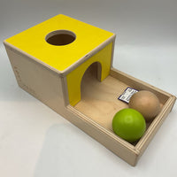 Lovevery Yellow Wooden Ball Drop Box