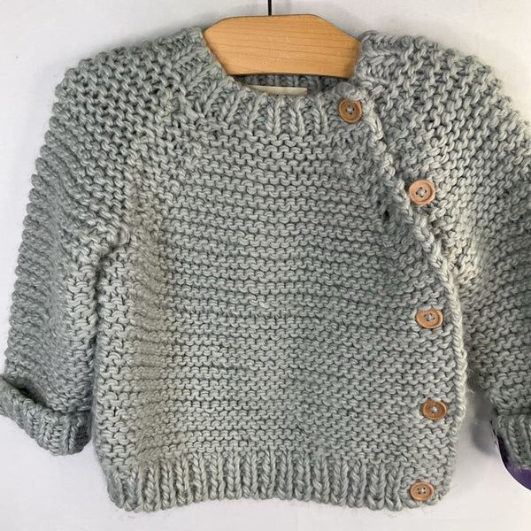 Size 2-3: The Blueberry Hill Gray Chunky Knit Sweater