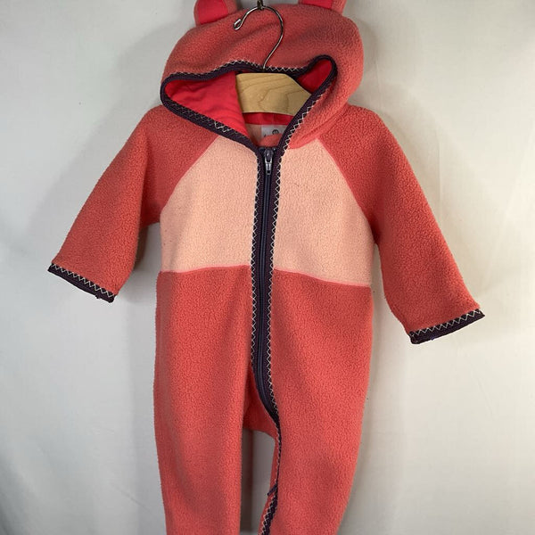 Size 3-6m (60): Hanna Andersson Two Tone Pink Fleece Bunting REDUCED