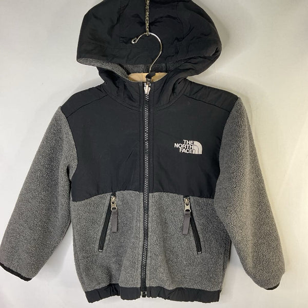 Size 4-6: The North Face Gray/Black Fleece/Nylon Denali Zip Hoodie
