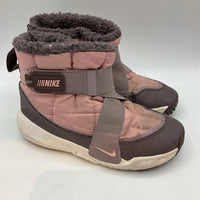 Size 2Y: Nike Pink/Purple Fleece Lined Velcro Strap Snow Boots