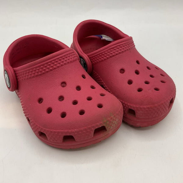 Size 4: Crocs Magenta Clogs REDUCED