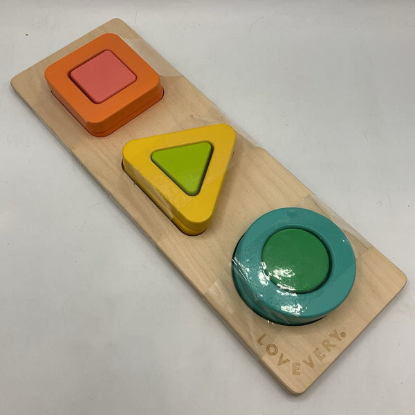 Lovevery Wooden Geo Stacking Shapes Puzzle