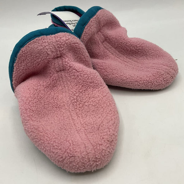 Size 6-12m: Patagonia Pink/Blue Trim Fleece Booties