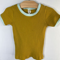 Size 2: Kate Quinn Yellow/Blue Ribbed T-Shirt
