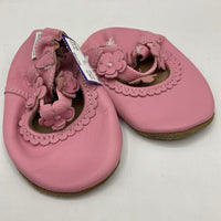 Size 6-12m: Robeez Pink Floral Leather Soft Sole Booties