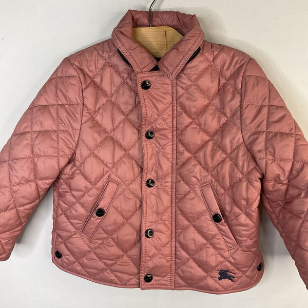Size 12m: Burberry Pink Quilted Jersey Lined Coat