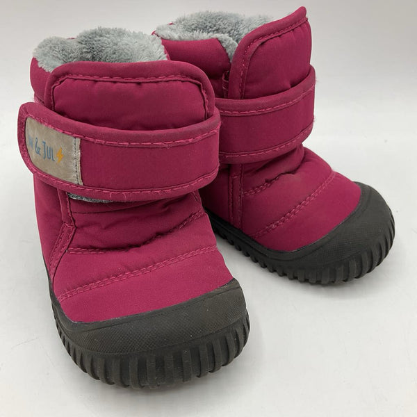 Size 5: Jan & Jun Purple Fleece Lined Water Resistant Winter Boots