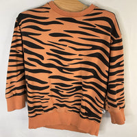Size 2-4: CarlijnQ Orange/Black Tiger Print Sweatshirt
