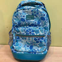 JWorld Blue Floral Rolling Backpack
