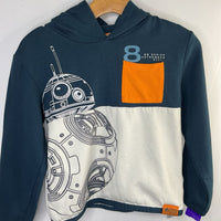 Size 7-8: Star Wars Blue/Orange BB-8 Pullover Hoodie
