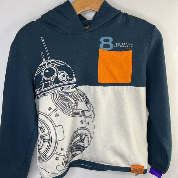 Size 7-8: Star Wars Blue/Orange BB-8 Pullover Hoodie