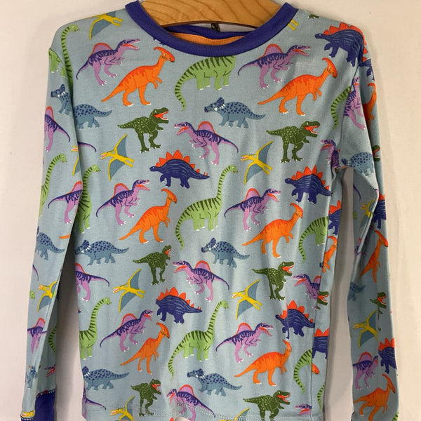 Size 8: Boden Blue/Colorful Dinos 2pc PJs