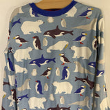 Size 8: Boden Blue/Multi Arctic Animals 2pc PJs
