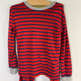 Size 8: Boden Blue/Red Striped 2pc PJs