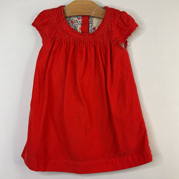 Size 6-12m: Boden Red Corduroy Dress