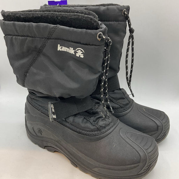 Size 6Y: Kamik Black Velcro/Toggle Snow Boots REDUCED