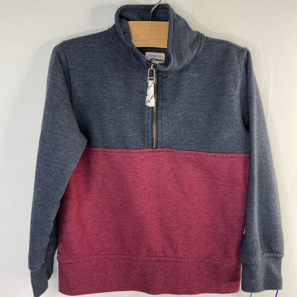 Size 4-5: Crewcuts Navy/Red 1/2 Zip Pullover
