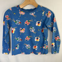 Size 8 (130): Hanna Andersson Blue/Rainbow Fairies Long Sleeve Shirt