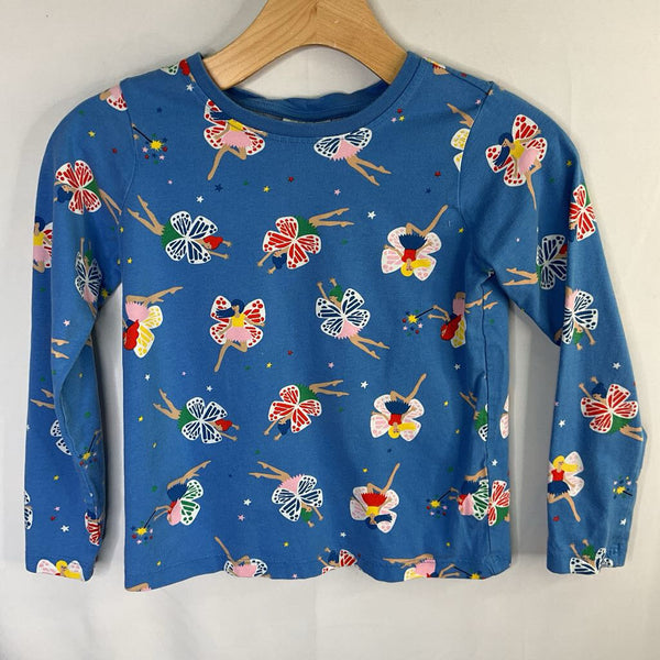 Size 8 (130): Hanna Andersson Blue/Rainbow Fairies Long Sleeve Shirt