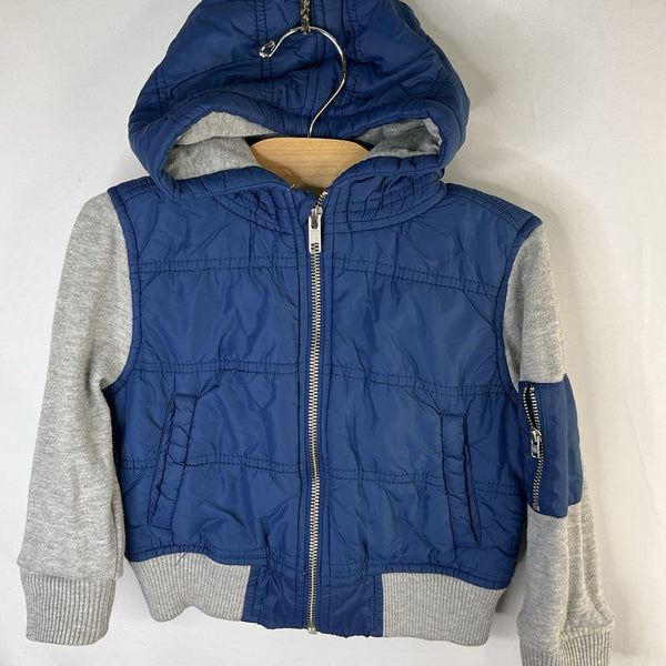 Size 2: Tucker + Tate Gray/Blue Quilted Zip Hoodie