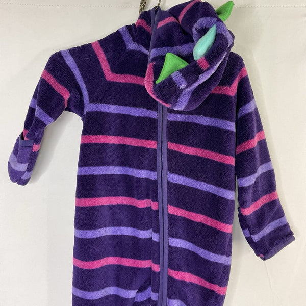 Size 2: REI Purple/Multi DIno Spikes/Stripes Fleece Bunting